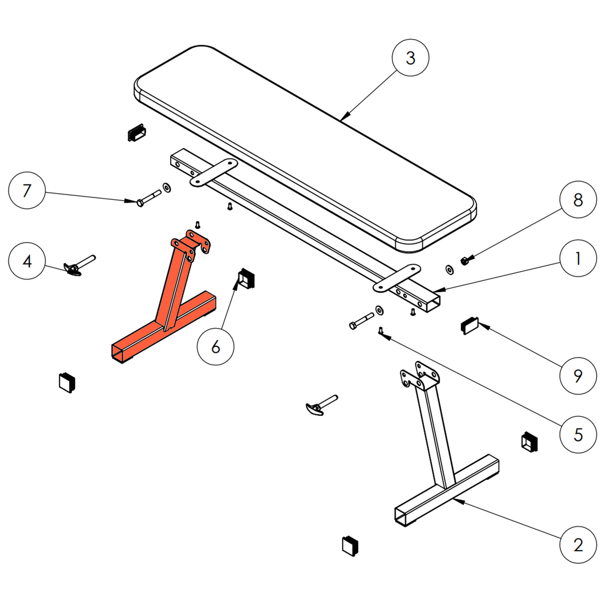 BENCH 100 - PIED 4/5