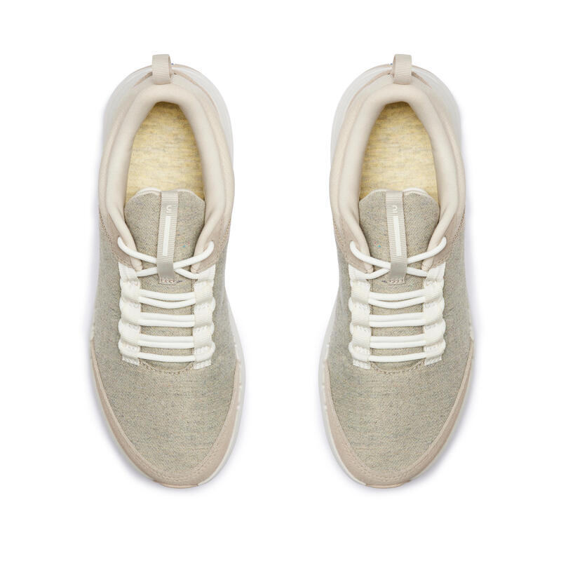 Sneakers voor wandelen in de stad dames Walk Active grijs beige