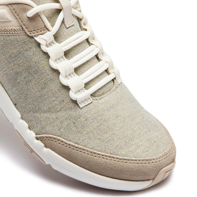 Sneakers voor wandelen in de stad dames Walk Active grijs beige