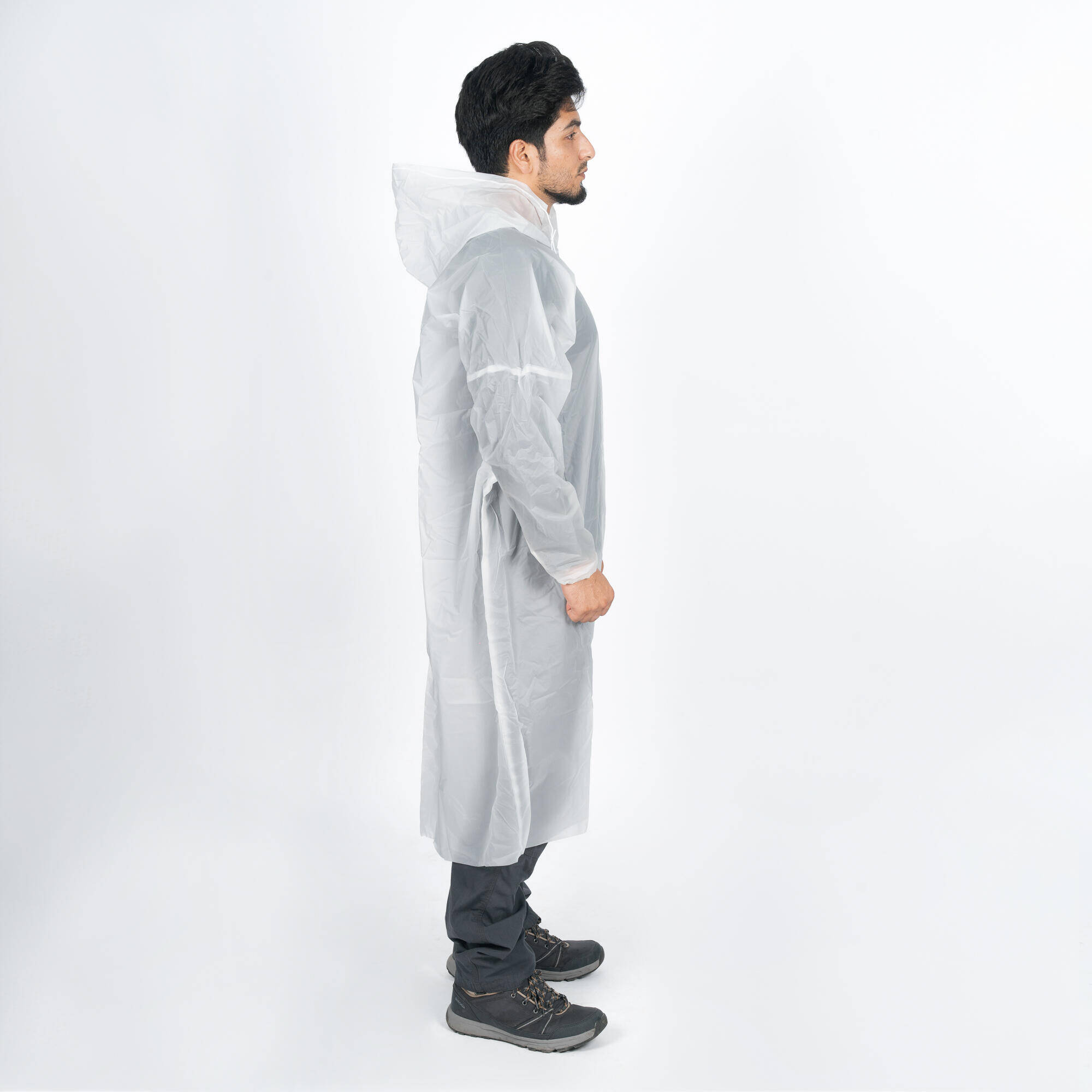 Adult Rain Pocket Poncho Transparent -  4