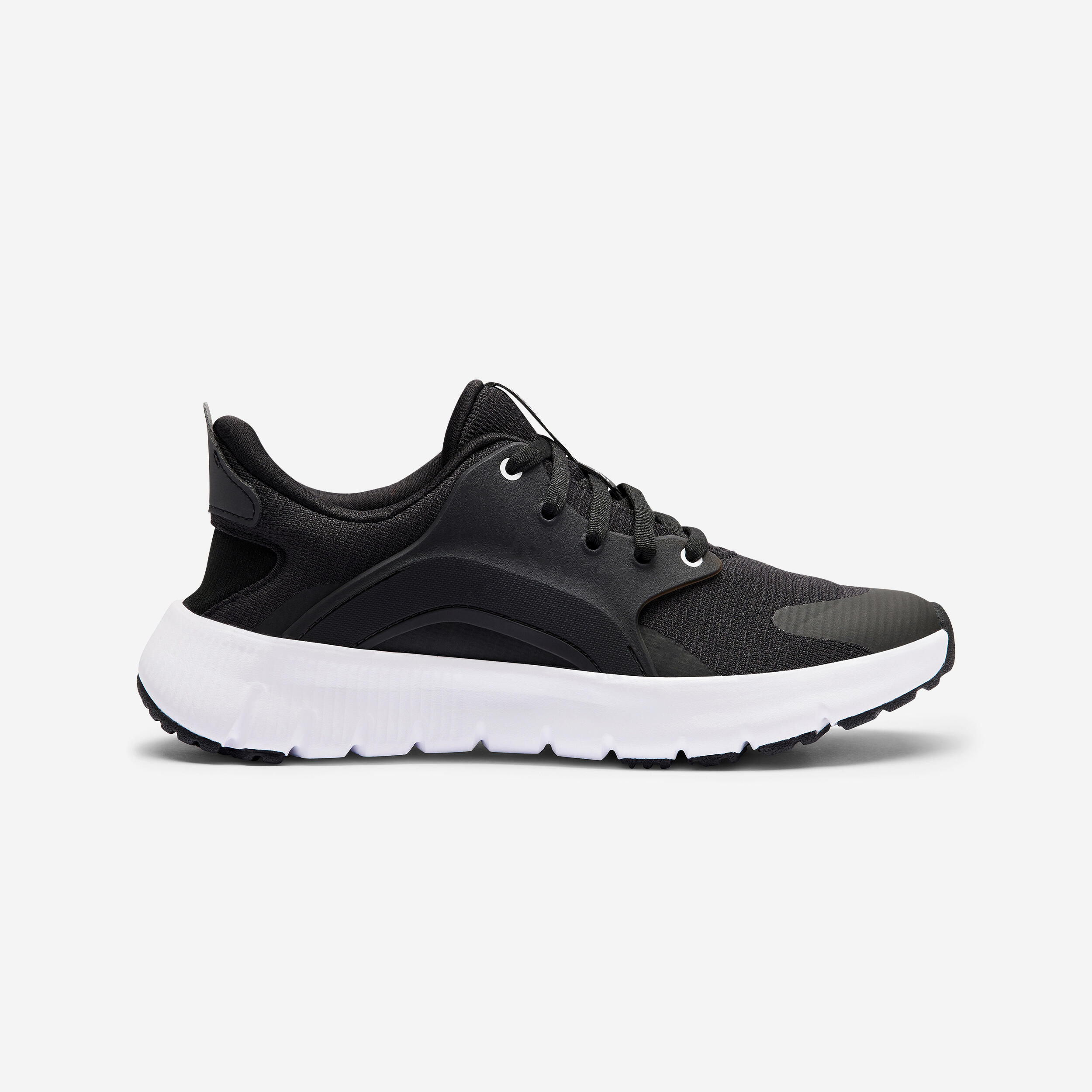 WOMEN'S STANDARD WALKING TRAINERS SW500.1 BLACK 1/10