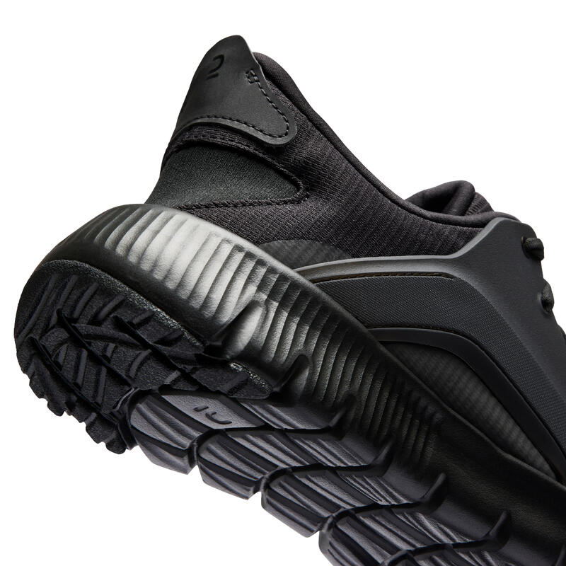 Wandelsneakers voor heren standaardbreedte SW500.1 zwart