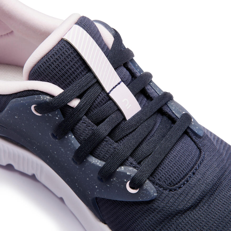Baskets de marche pieds larges femme, SW500.1 bleu Decathlon