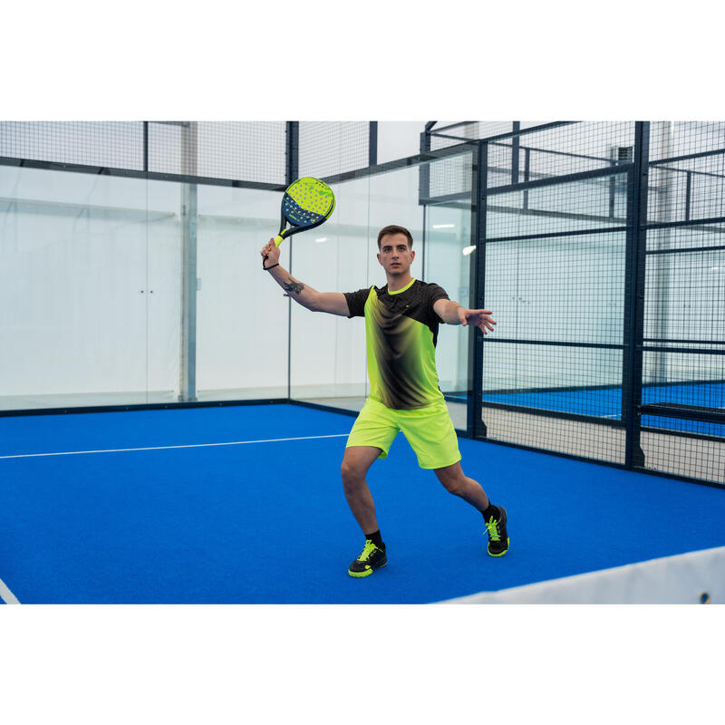 Șort respirant padel PSH 500 Galben Bărbați