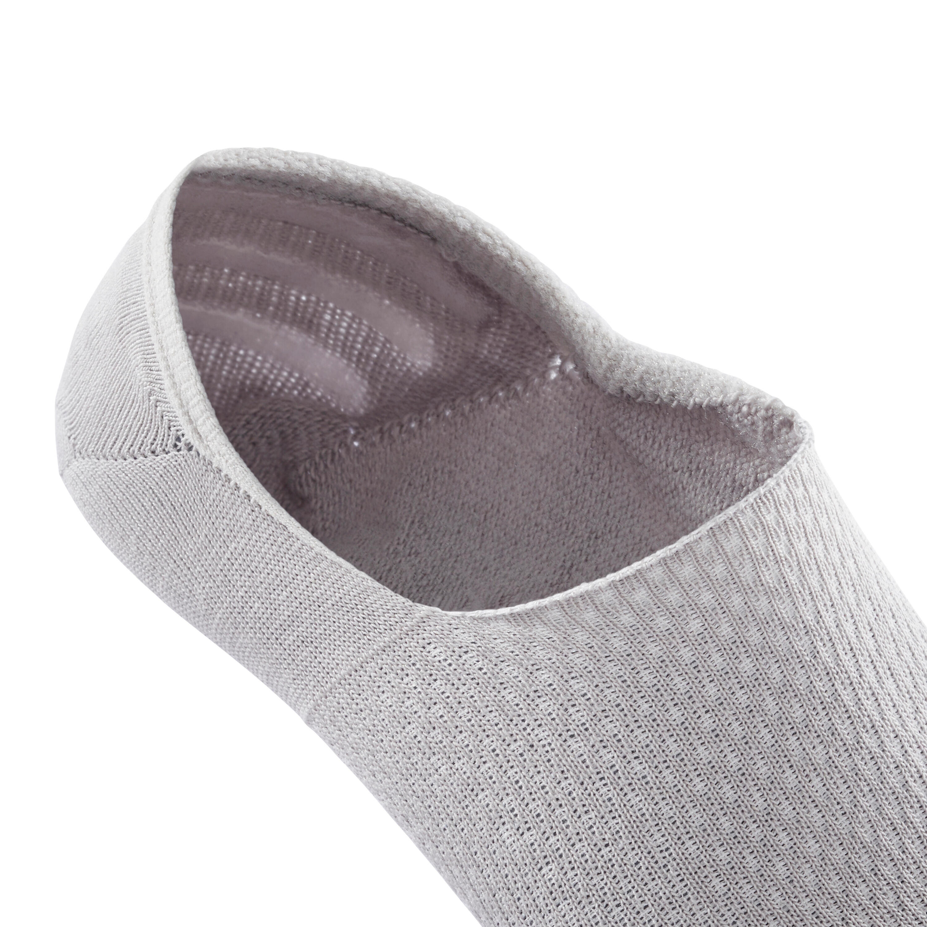 Invisible walking socks - pack of 2 pairs - white/grey 3/9