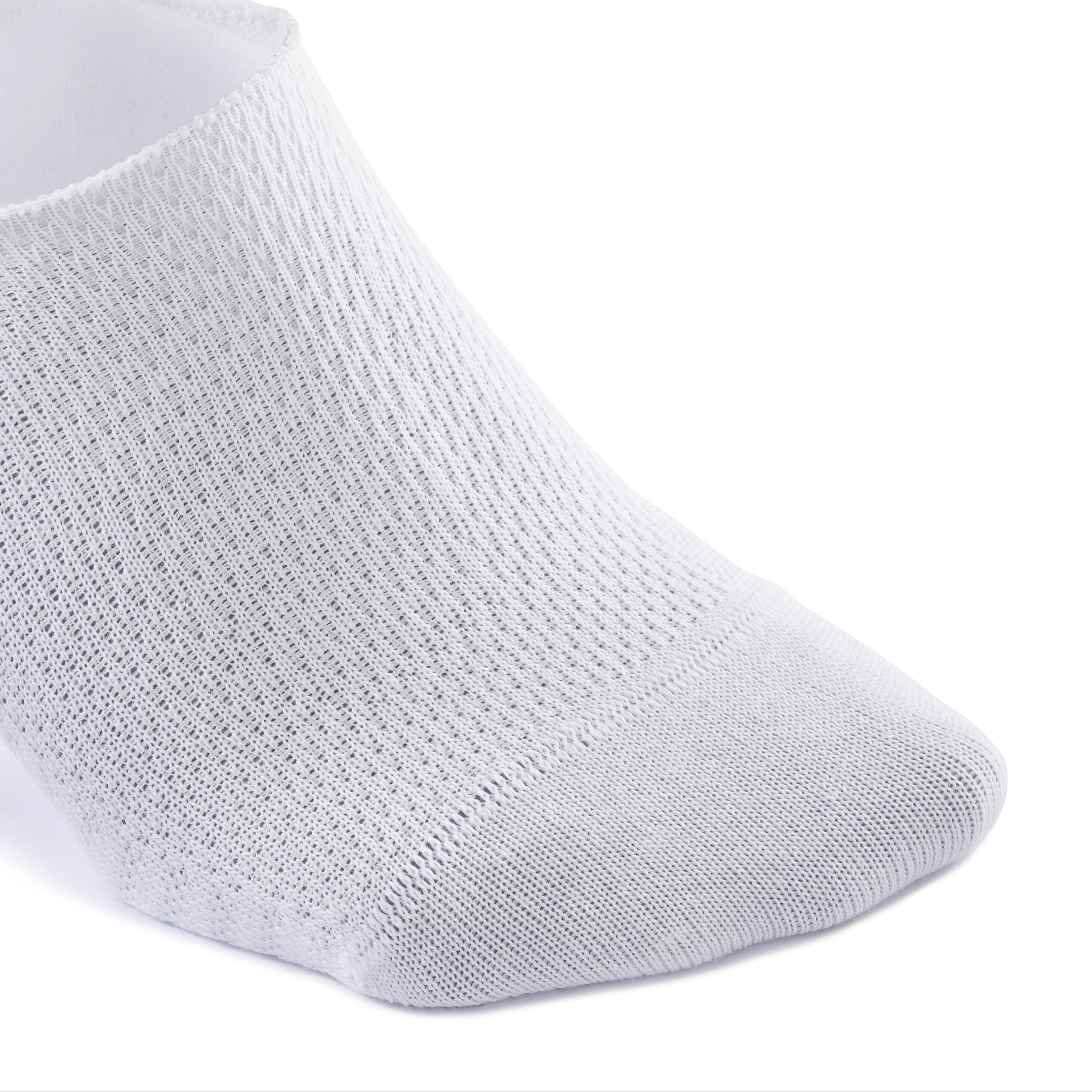 Invisible walking socks - pack of 2 pairs - white/grey 8/9