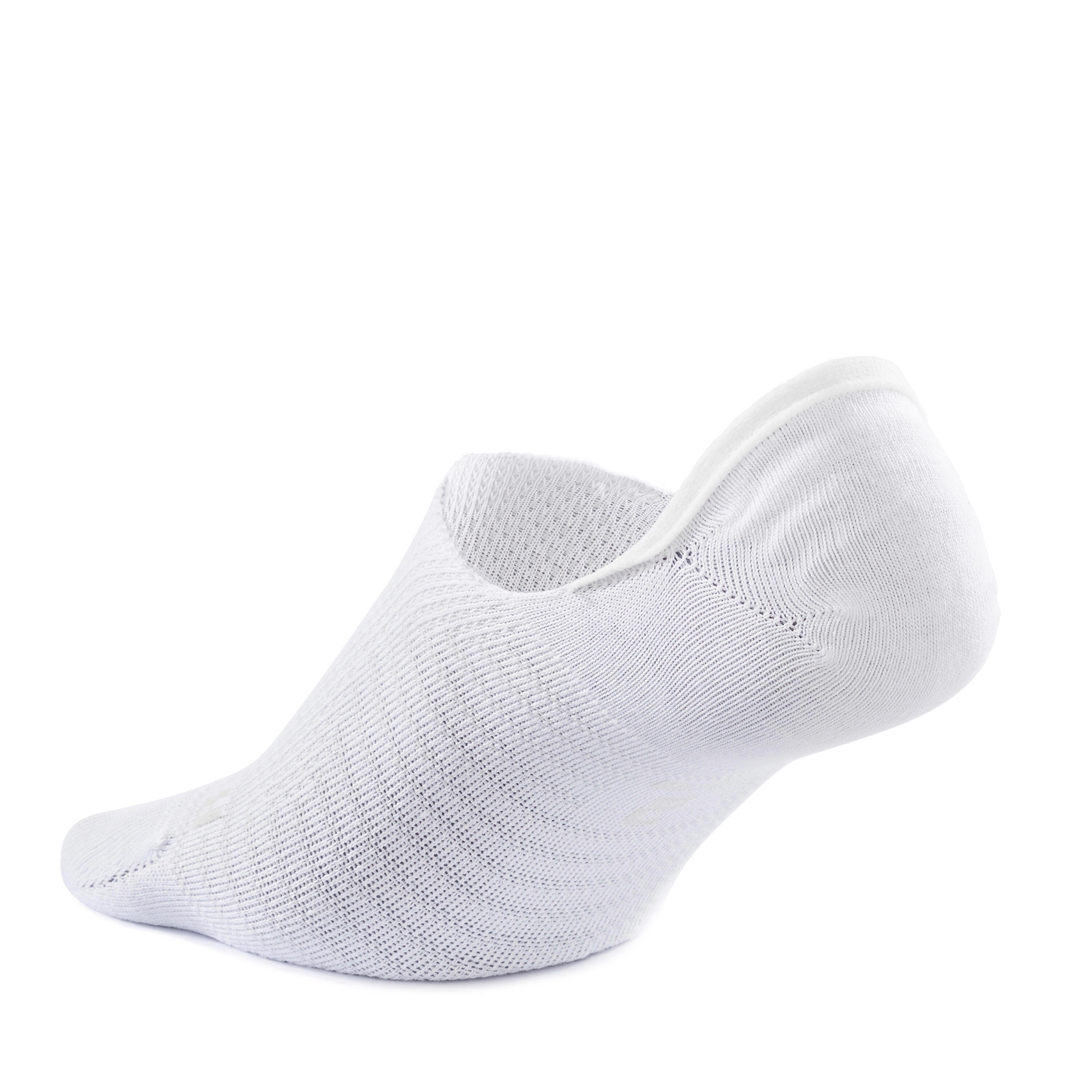 Invisible walking socks - pack of 2 pairs - white/grey 9/9