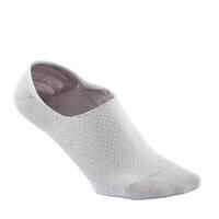 Invisible walking socks - pack of 2 pairs - white/grey