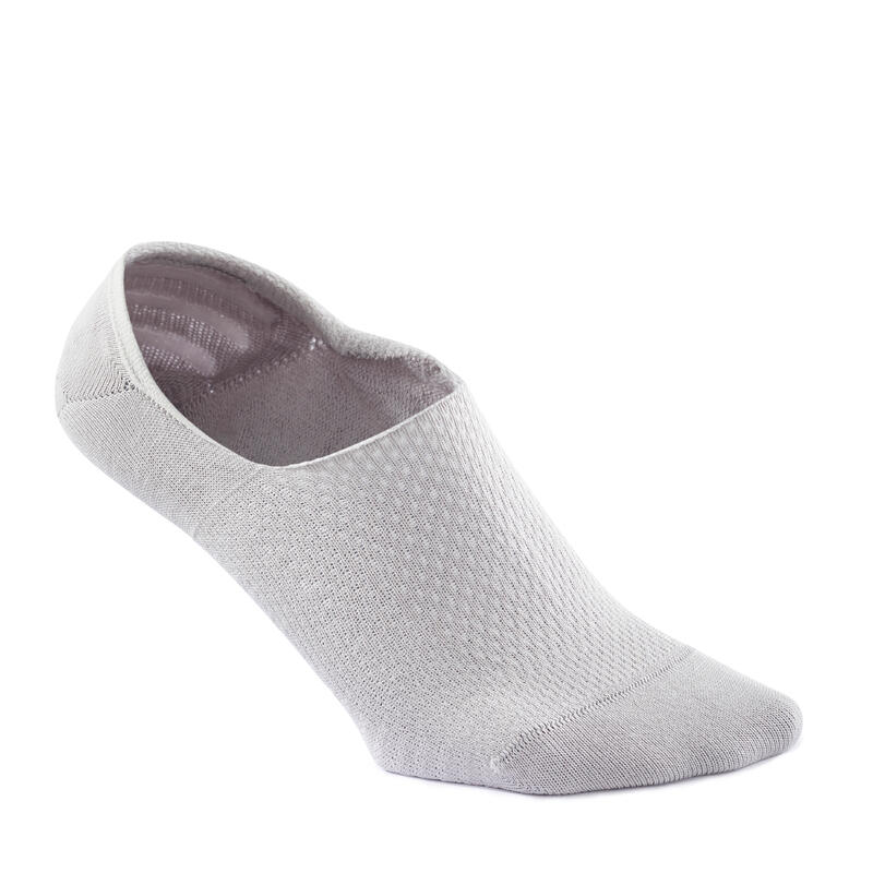 Chaussettes de marche invisibles blanches grises - lot de 2 paires