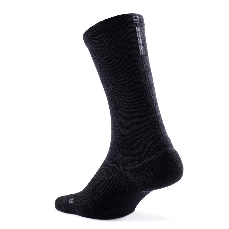 Hoge sokken set van 2 paar zwart