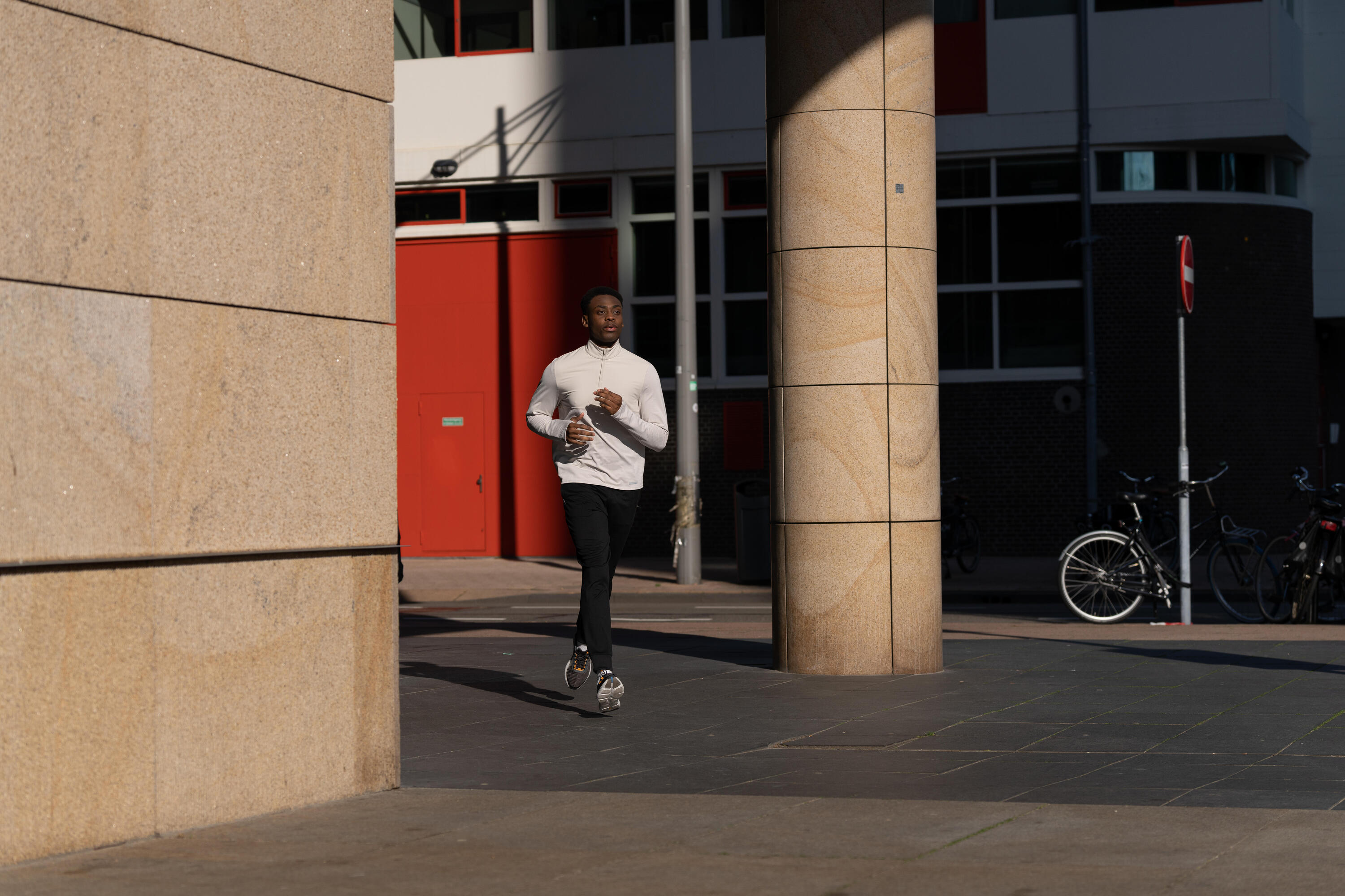 Pantalon de course à pied chaud homme, Run 100 10/10