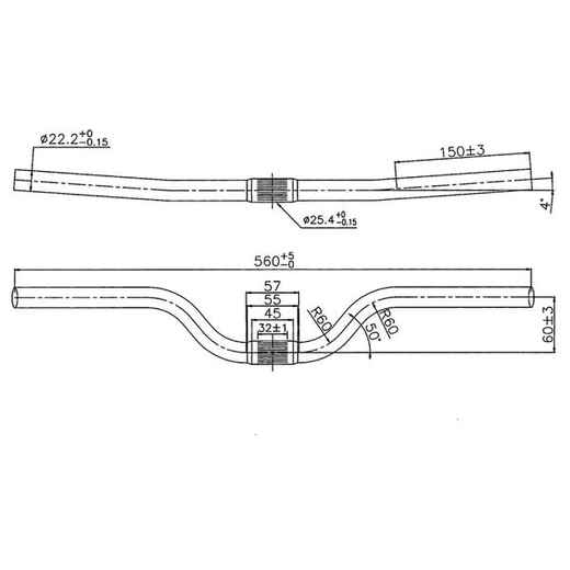 
      Upravljač za bicikl 620 25,4 mm
  