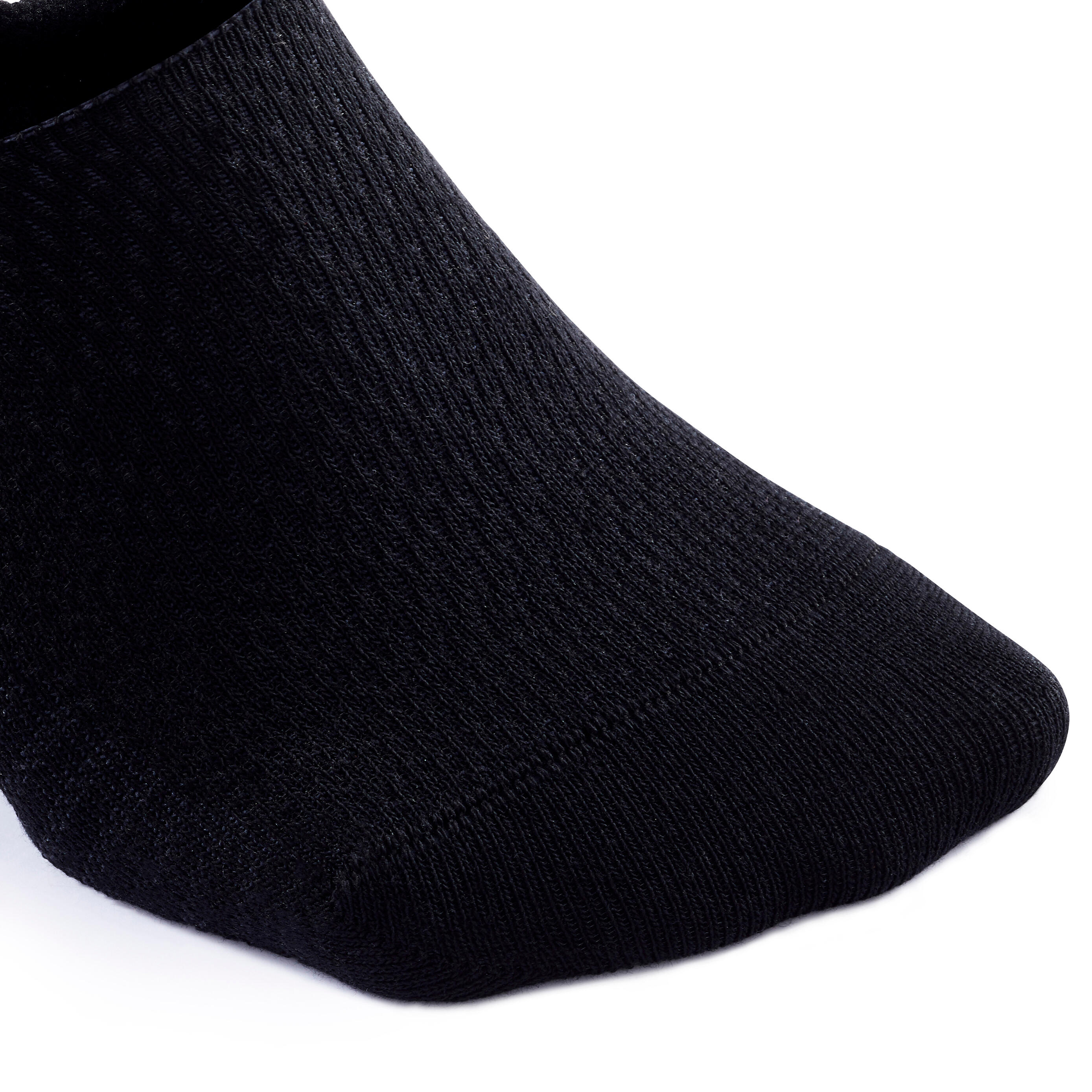 Invisible walking socks - pack of 2 pairs - black 3/4
