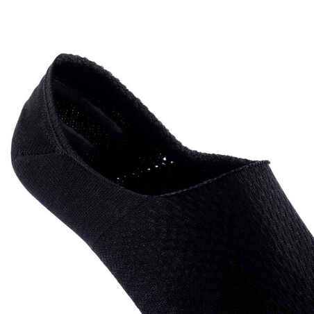 Invisible walking socks - pack of 2 pairs - black