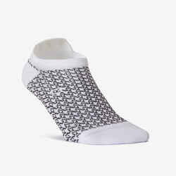 Αόρατες κάλτσες προπόνησης Fitness Cardio, 3 ζεύγη - Μαύρο/Λευκό με σχέδιο