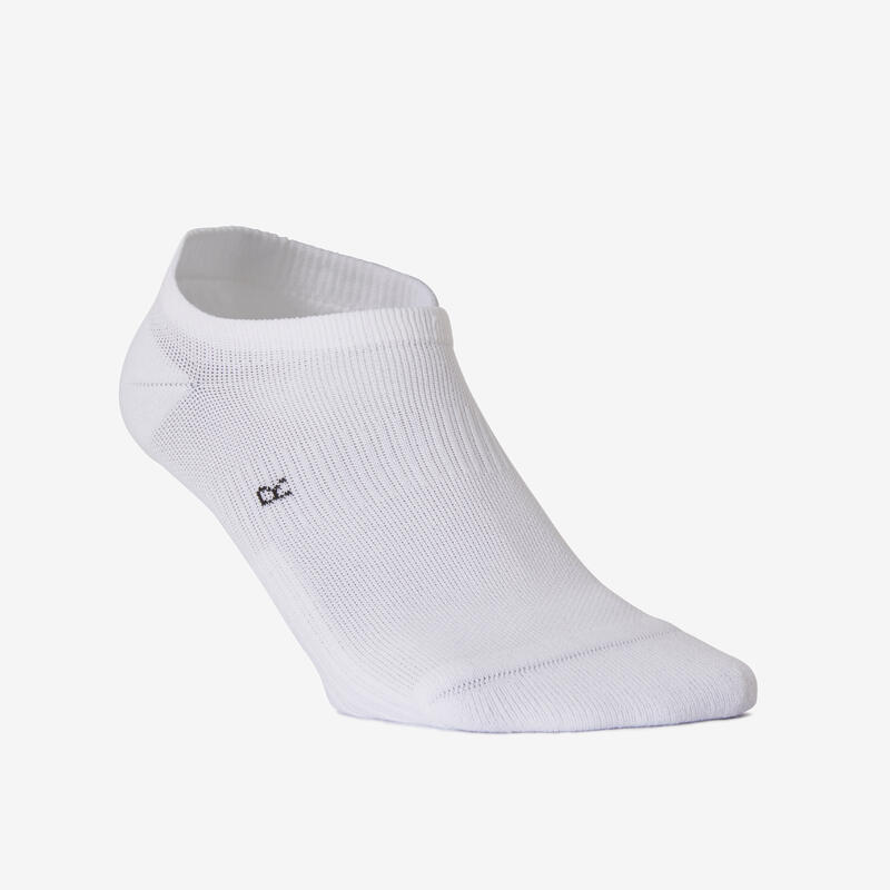 Chaussettes invisibles imprimées noires et blanches fitness cardio training x 3