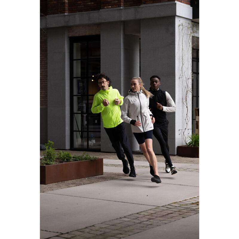 T-shirt zip chaud manches longues de running Homme - KIPRUN Run 500 Warm Beige