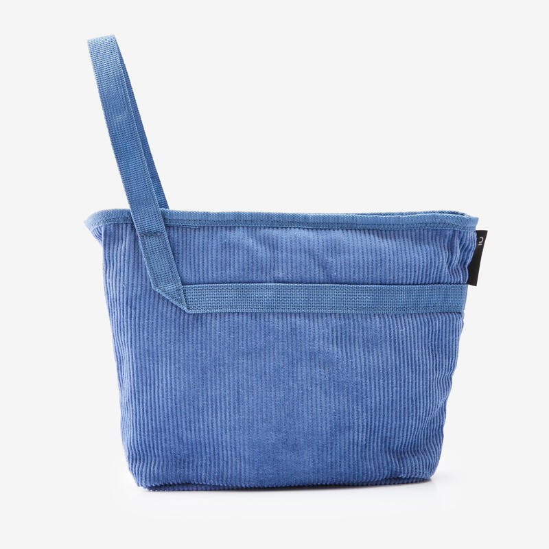 Pochette fitness velluto a costine blu