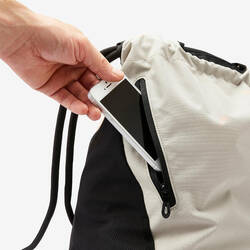 Fitness Backpack 15L - Beige and Black