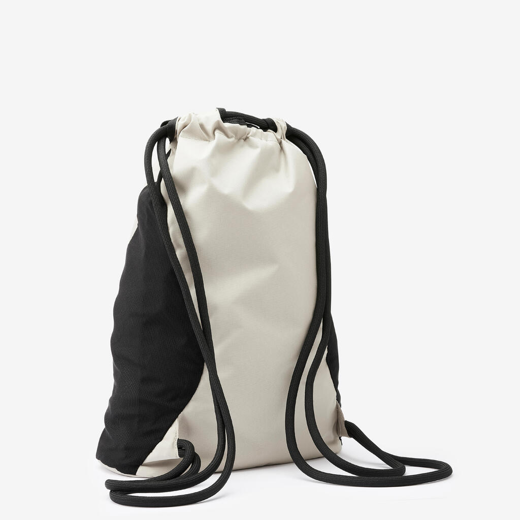 Fitnessrucksack 15 L - beige/schwarz