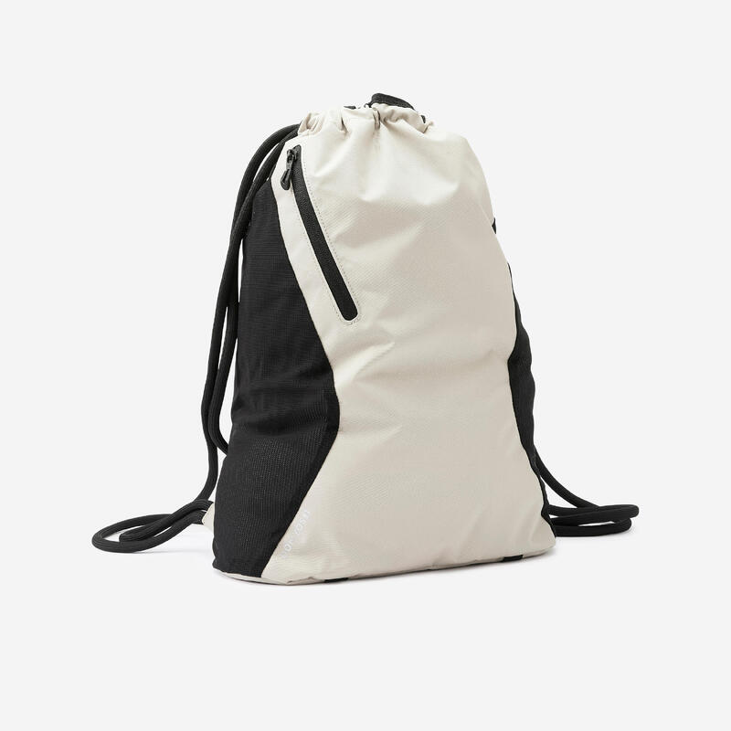 Sac à dos de fitness 15L beige et noir