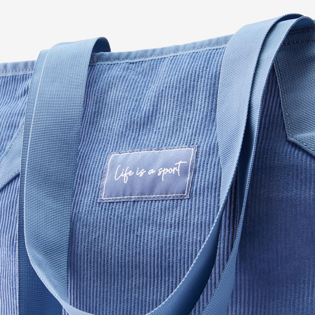 25 L Corduroy Sport Tote Bag - Storm Blue