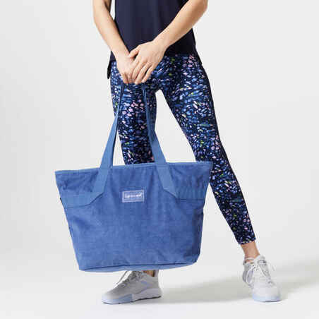 25 L Corduroy Sport Tote Bag - Storm Blue