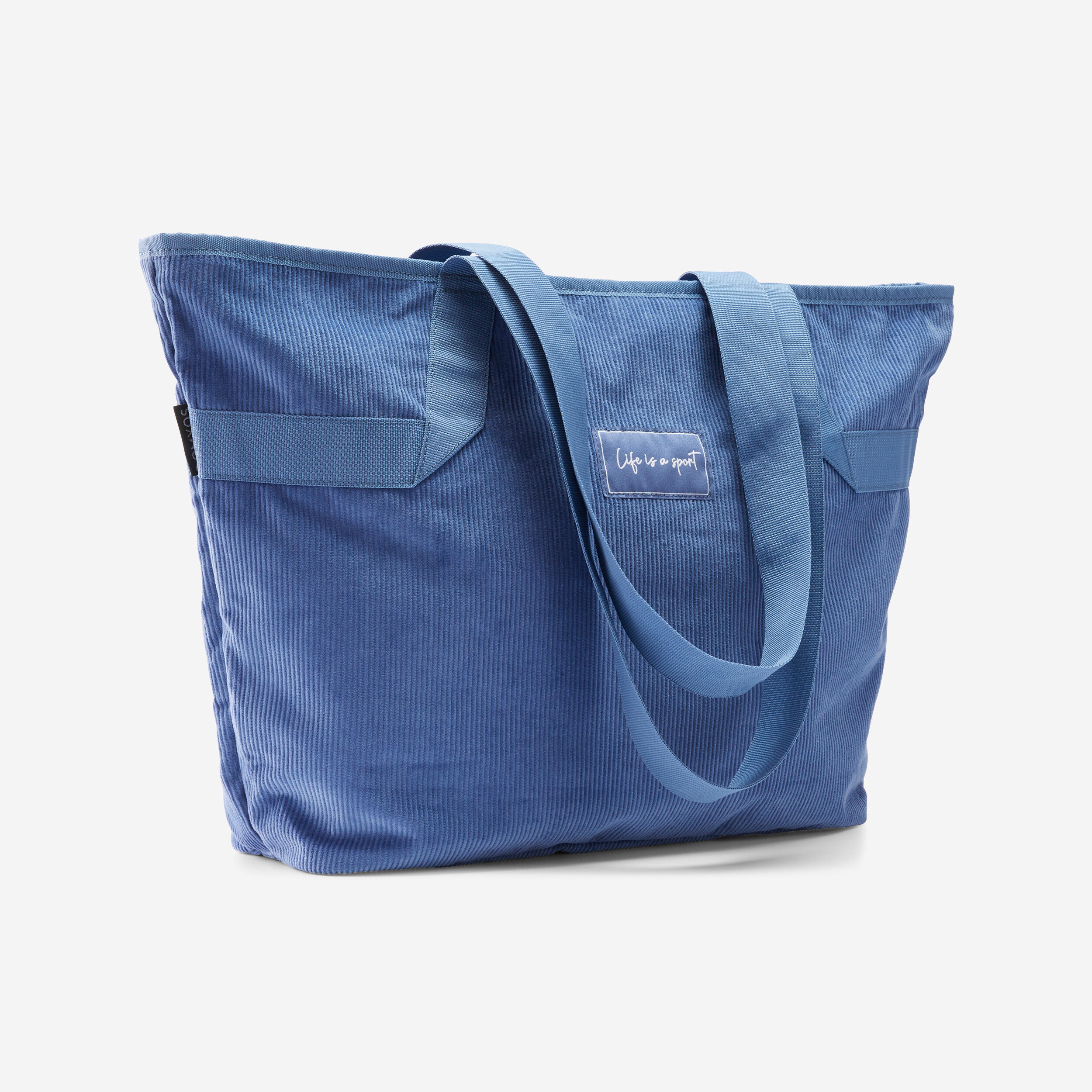 Domyos - Cabas De Sport En Velours Côtelé 25l Bleu Orage - Sac De Sport - Accessoires Du Sportif - Bleu - 25l - Decathlon