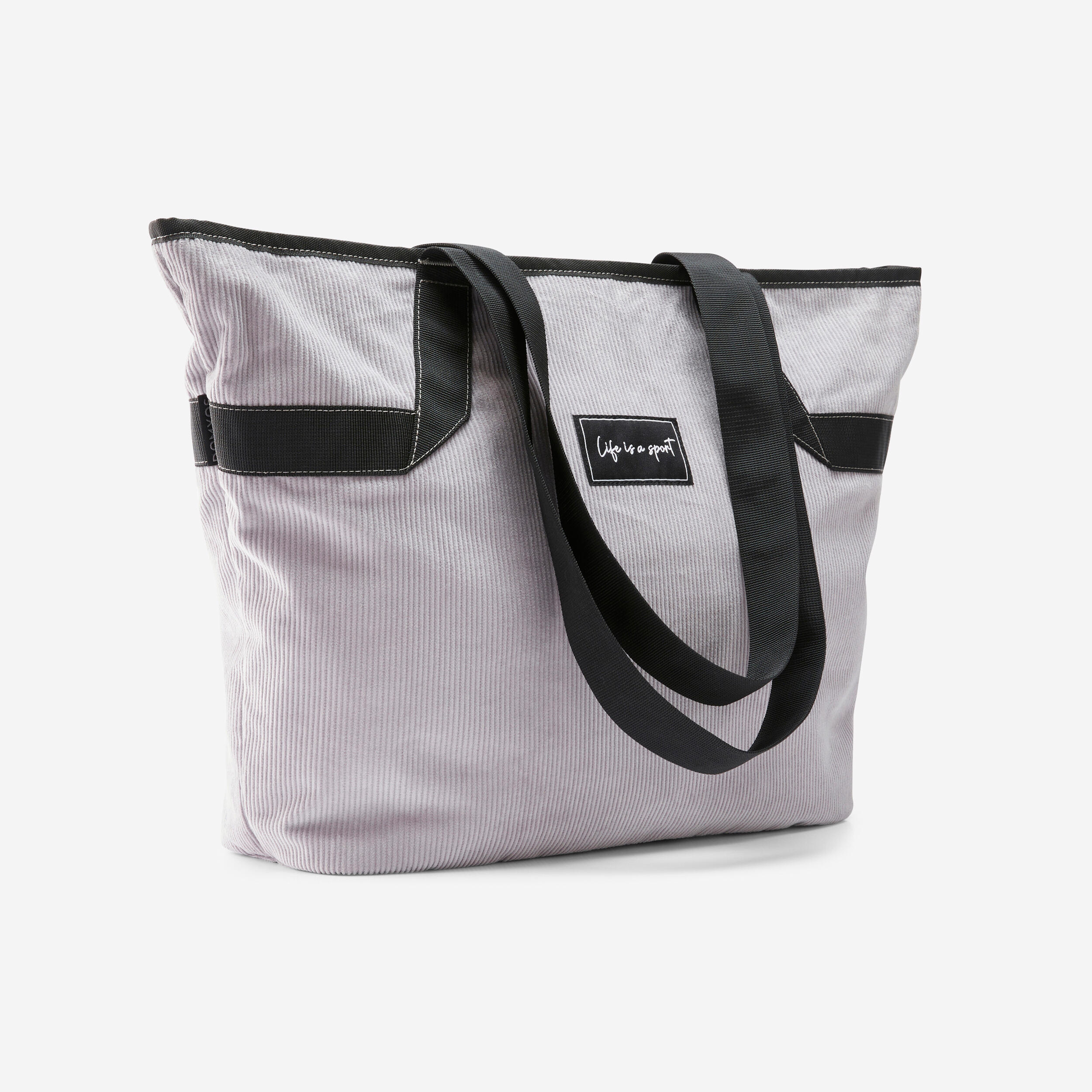 25 L Corduroy Sport Tote Bag - Grey 1/9