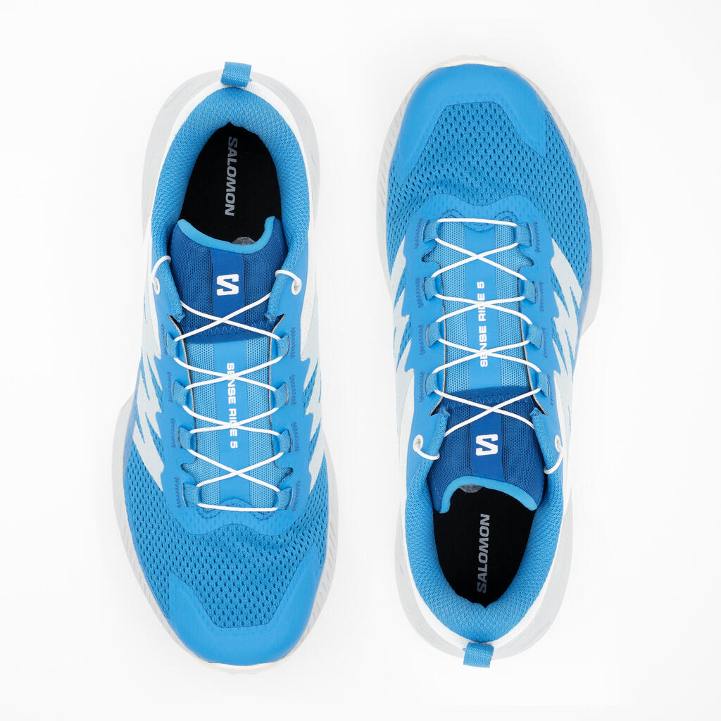 Vīriešu taku skriešanas apavi “Salomon Sense Ride 5”, zili/balti