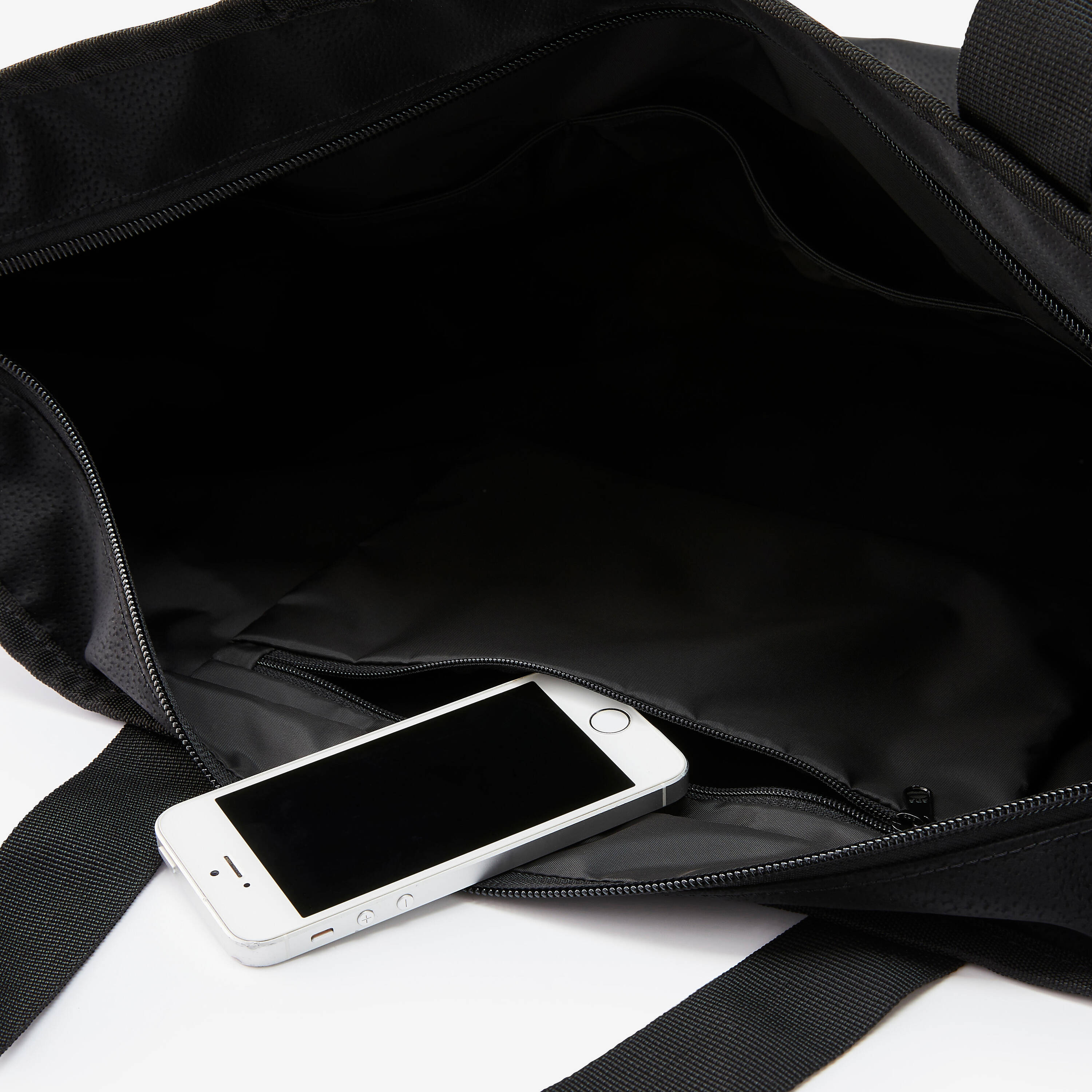 25 L Leather Look Sport Tote Bag - Black -  5