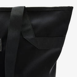 25 L Leather Look Sport Tote Bag - Black