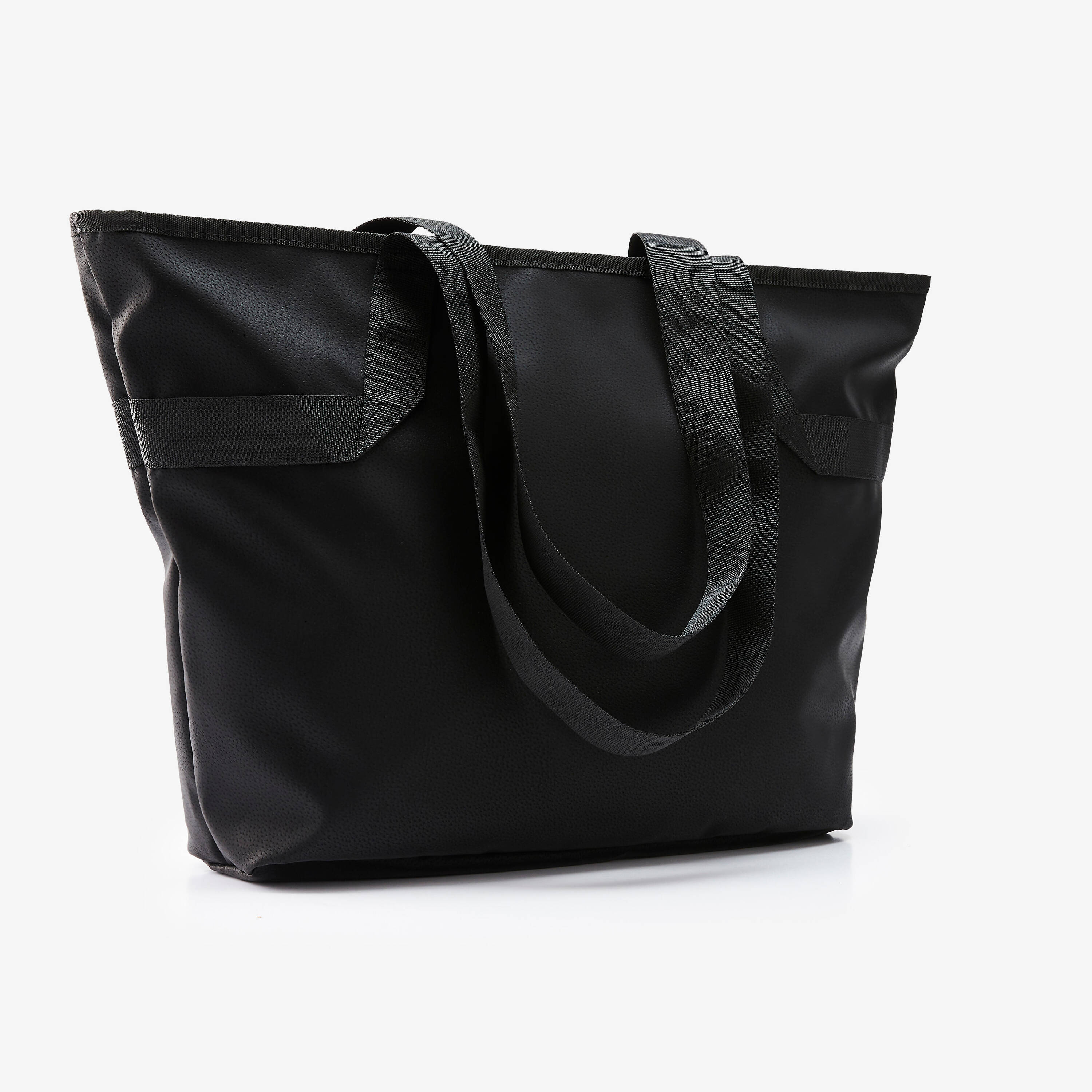 25 L Leather Look Sport Tote Bag - Black -  2