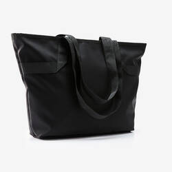 25 L Leather Look Sport Tote Bag - Black