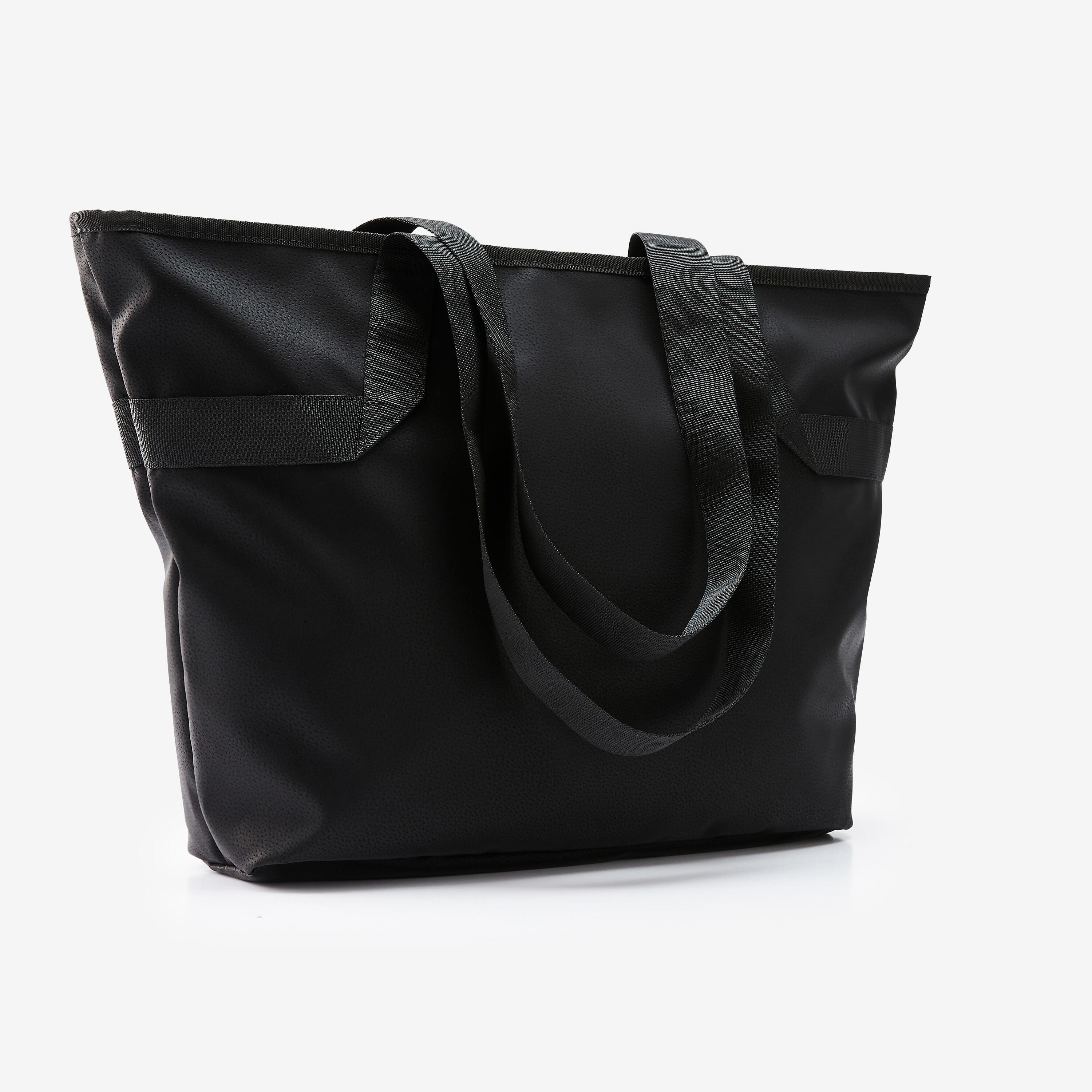 25 L Leather Look Sport Tote Bag - Black 2/6