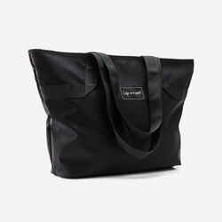 Cabas de sport effet cuir grainé 25L Noir