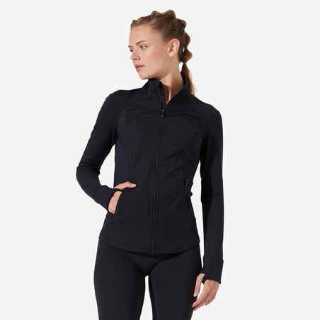 CHAQUETA CARDIO MUJER FJA900 NEGRO