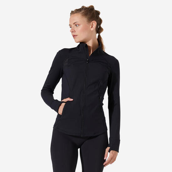 Chaqueta Entrenamiento 900 Mujer Negro Ventilada