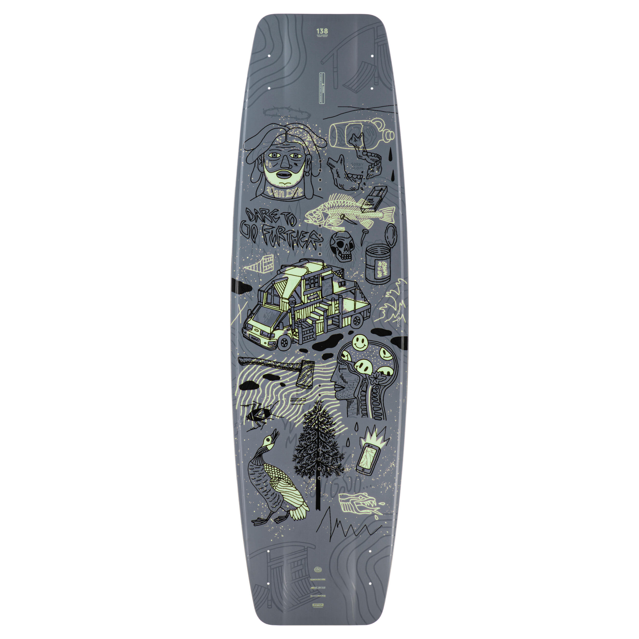  Placă WAKEBOARD 500 BLOCK LIMITED EDITION 138 CM 