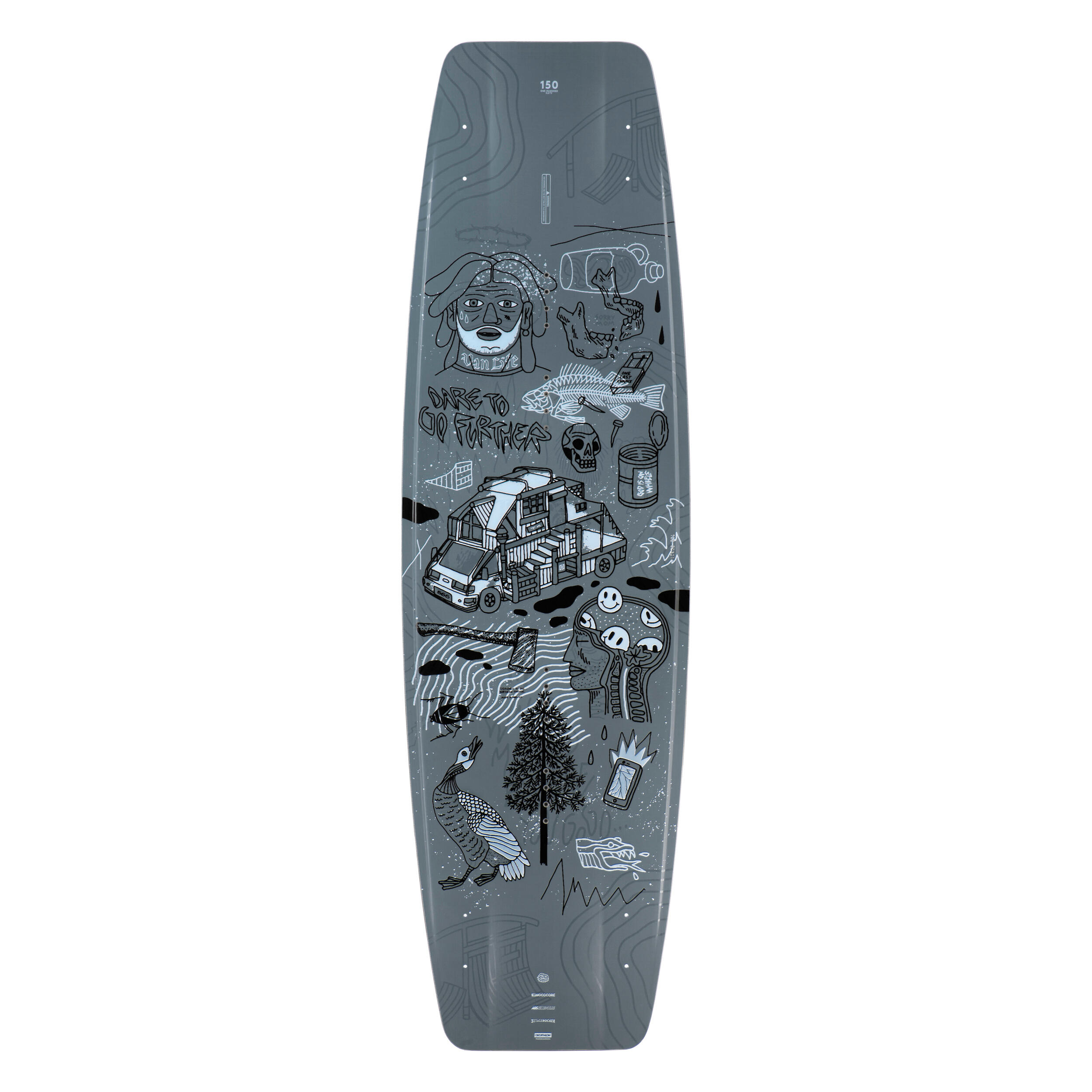  Placă WAKEBOARD 500 BLOCK LIMITED EDITION 150 CM 