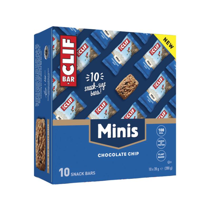 Mini Barra Clif com pepitas de chocolate 28 g (10 unidades)