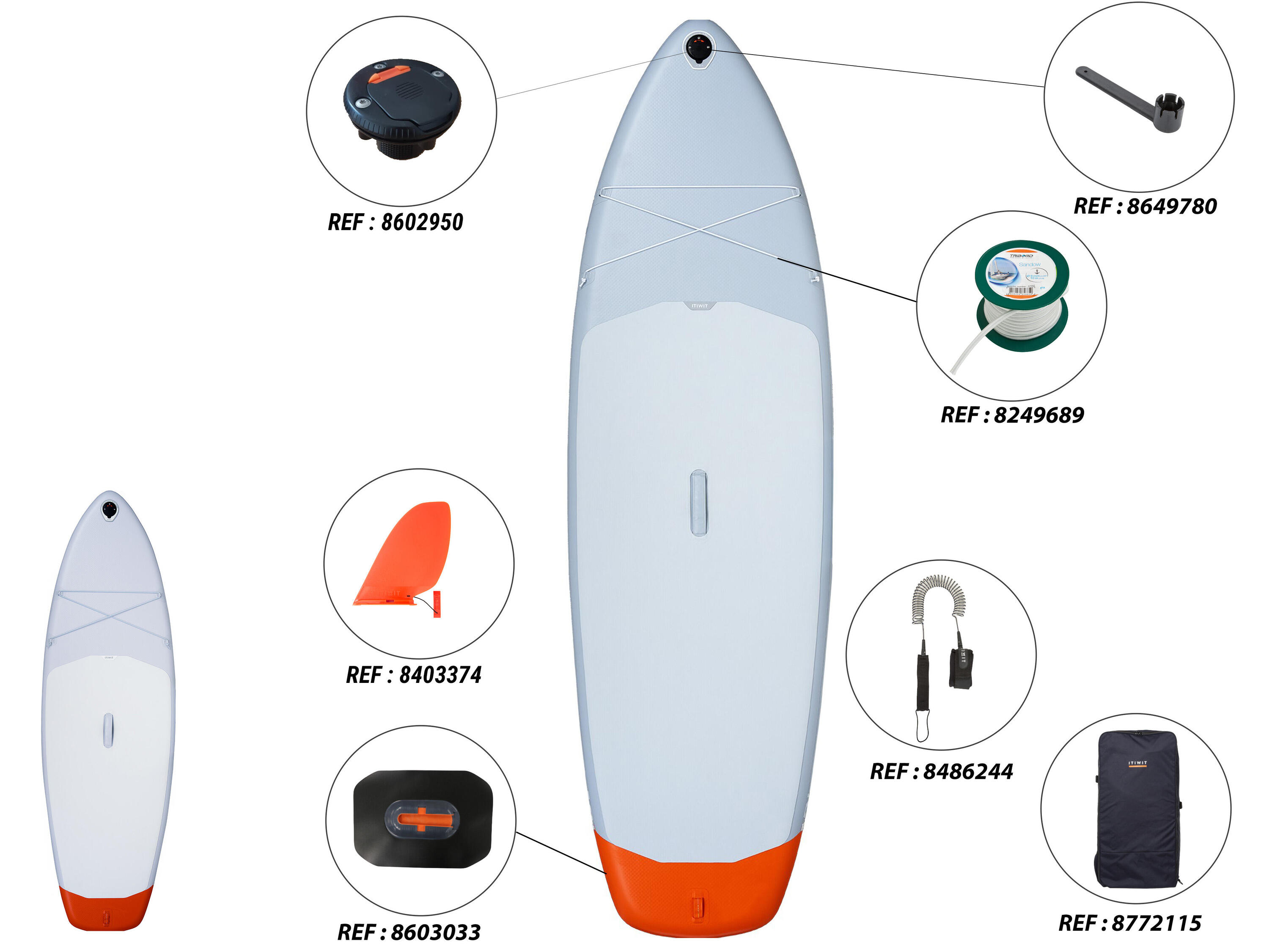 Inflatable SUP board pack (10'/35"/6") - 1 or 2 persons up to 130 kg 5/16