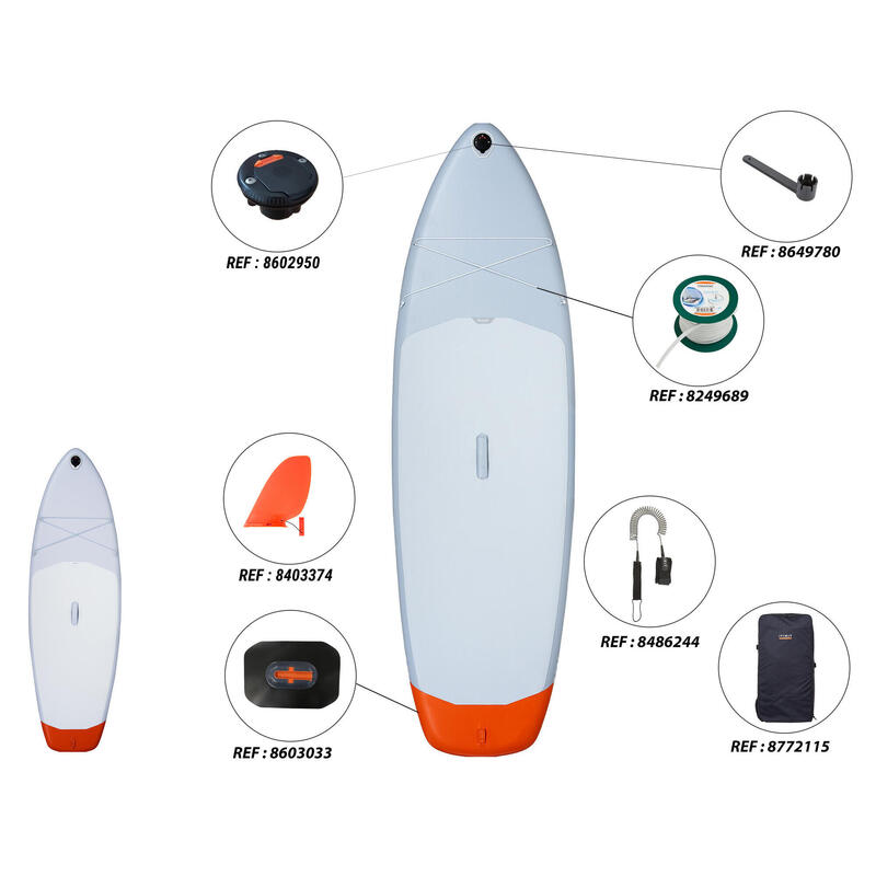 Tabla paddle surf hinchable (<130 kg) 10". Pack: tabla, bomba y remo