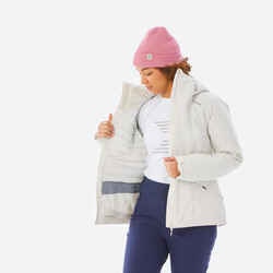 WOMEN’S WARM SKI JACKET 500 - BEIGE