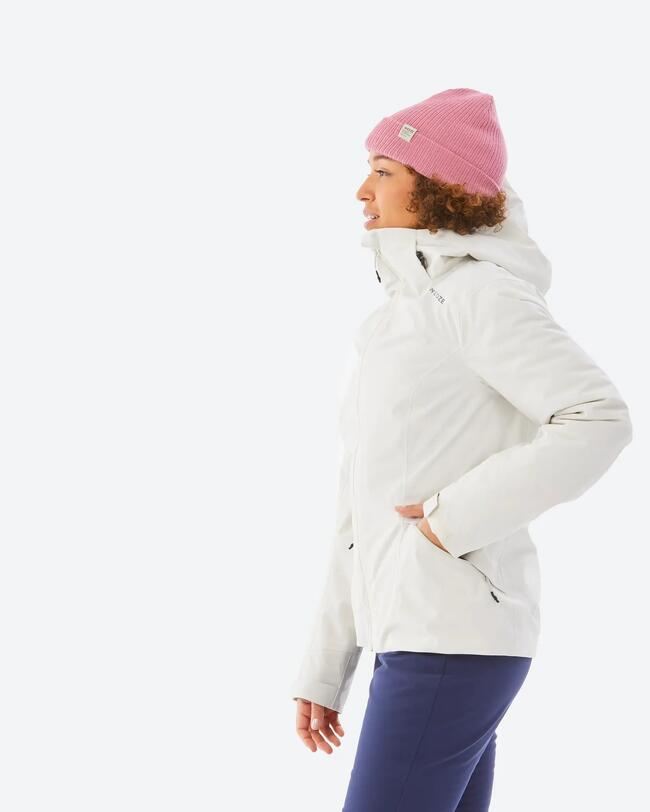 Veste chaude de ski femme 500 - beige