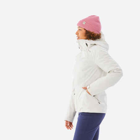 WOMEN’S WARM SKI JACKET 500 - BEIGE