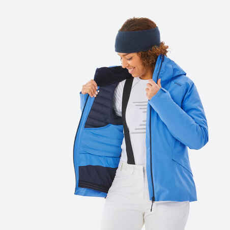 WOMEN’S WARM SKI JACKET 500 - BLUE