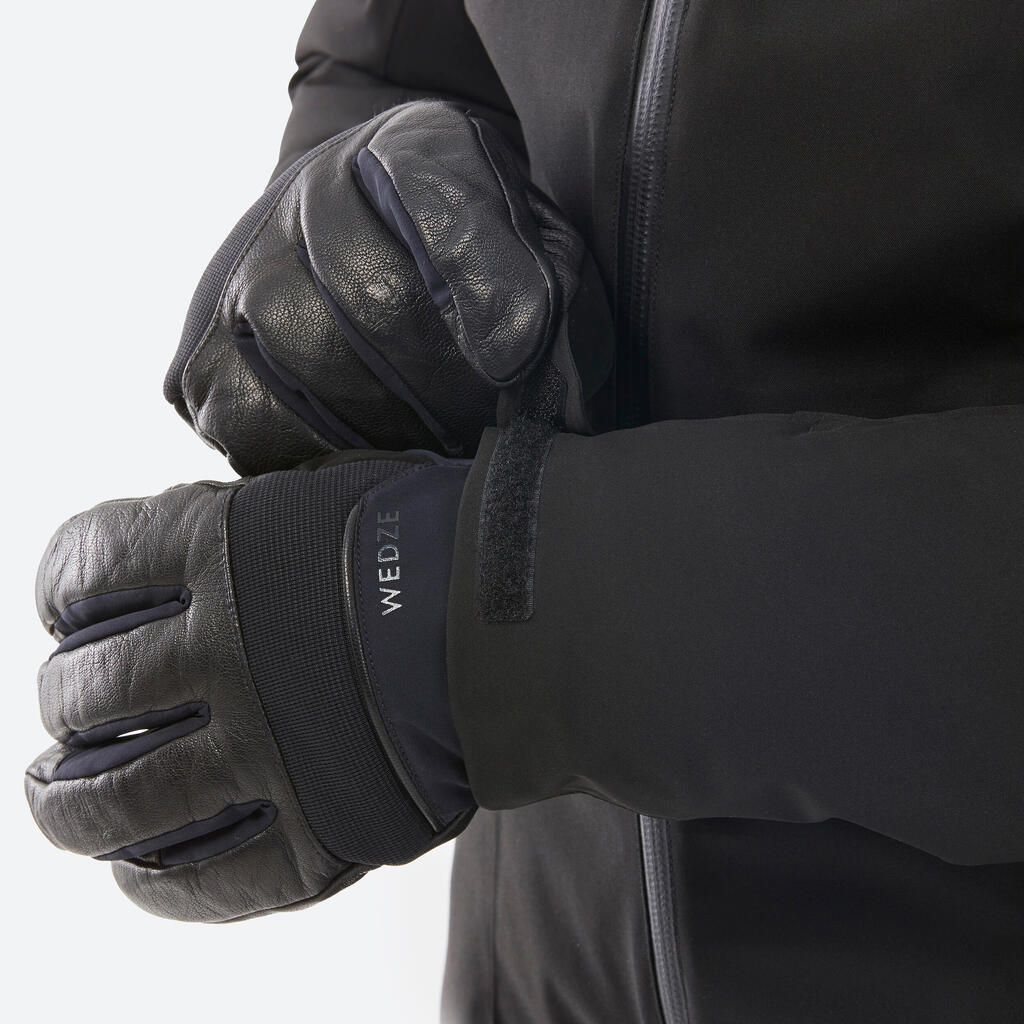 PARKA SKI MUJER CÁLIDA E IMPERMEABLE 500 NEGRO 