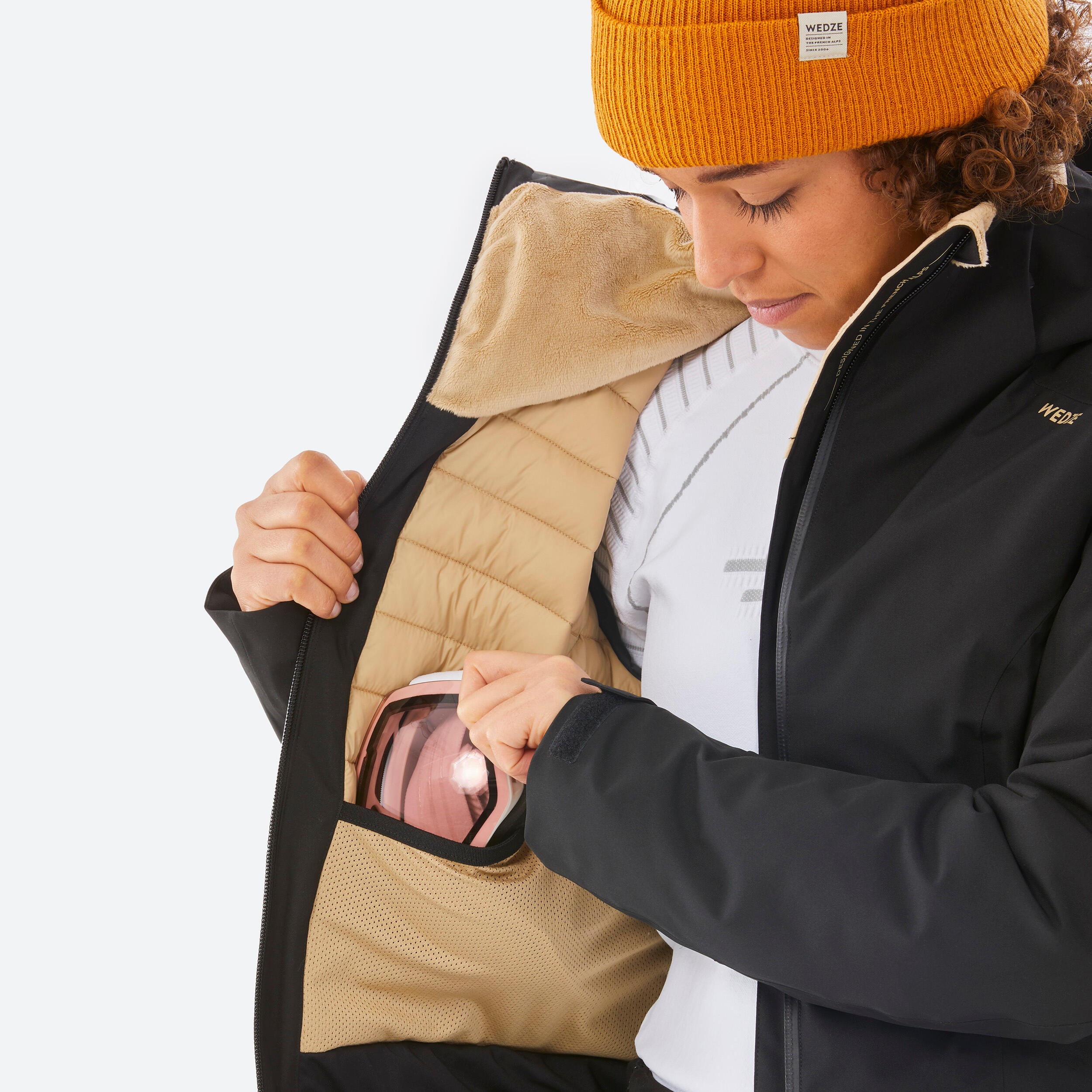 Manteau de ski chaud et imperméable femme – 500 - WEDZE