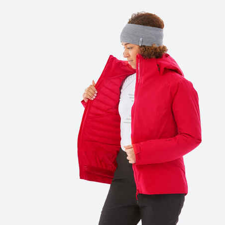 WOMEN’S WARM SKI JACKET 500 - RED